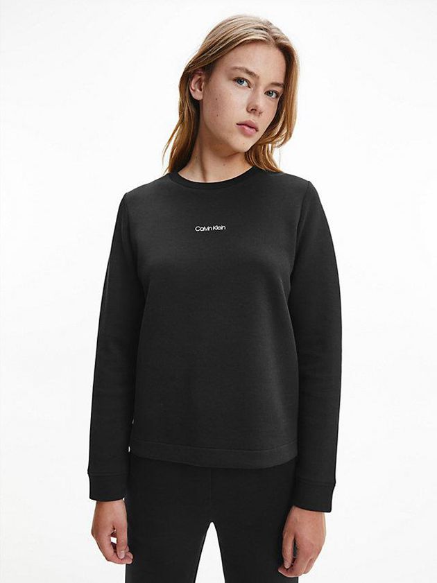 Calvin Klein USA Logo Womens Sweatshirt Black 1694072-JK